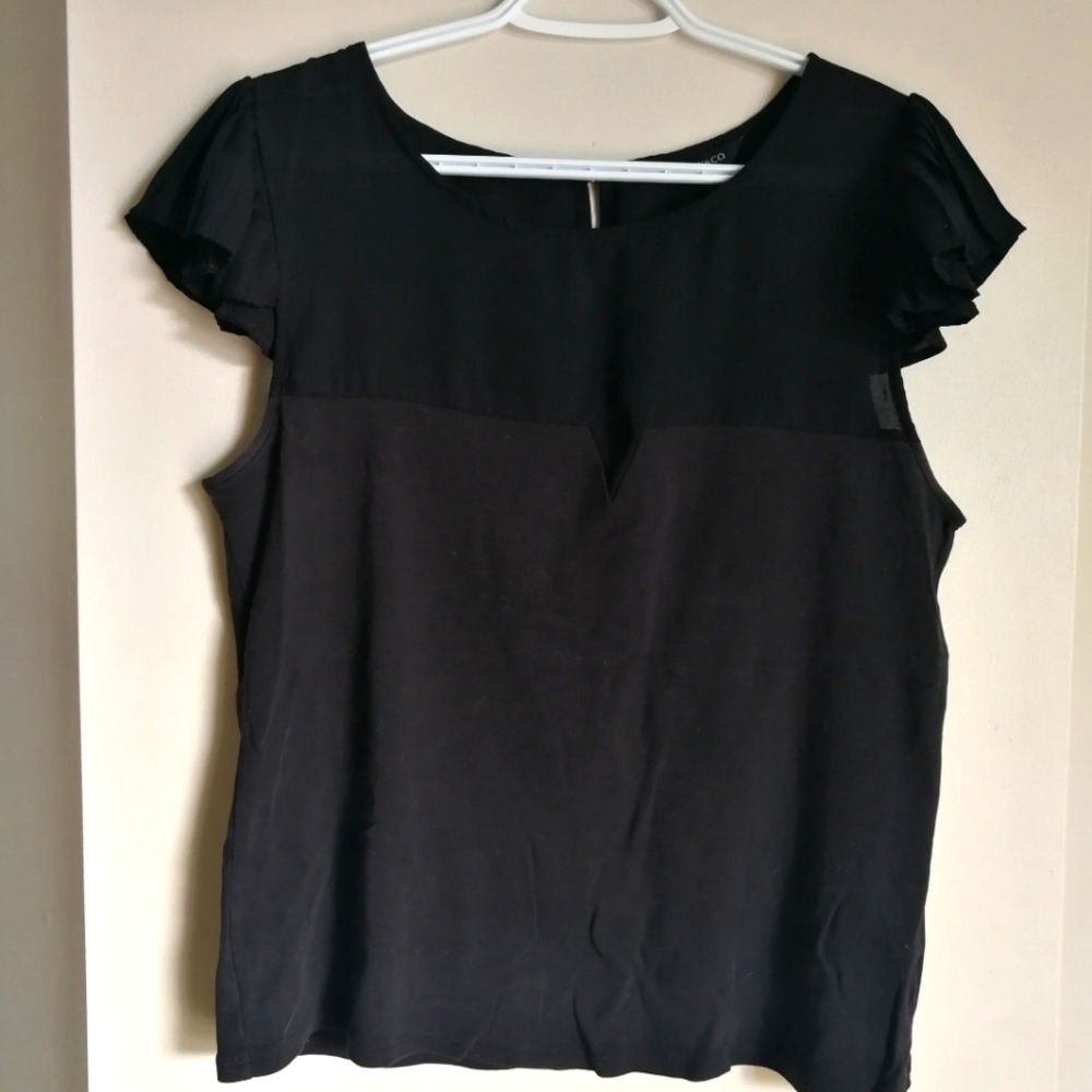 Black RW illusion top